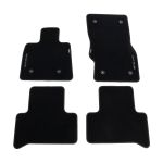 Jeu de 4 tapis de sol en velours avec logo Stelvio estampé argent