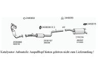 Tuyau d'échappement au milieu avec tuyau flexible + pot