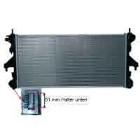 Refroidisseur moteur L=780 H=368 B=32 + / - support de climatisation inférieur à 51mm