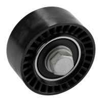 Déviation de courroie plate, rouleau de guidage