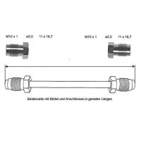 Conduite de frein 115 mm 10 X 1 cuivre-nickel