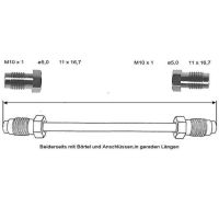 Conduite de frein 330 mm 10 X 1 cuivre-nickel