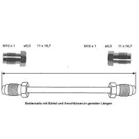 Conduite de frein 360 mm 10 X 1 cuivre-nickel
