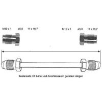 Conduite de frein 460 mm 10 X 1 cuivre-nickel