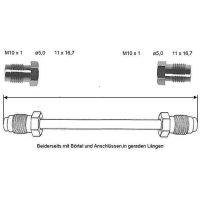 Conduite de frein 880 mm 10 X 1 cuivre-nickel