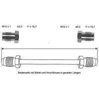 Conduite de frein 1300 mm 10 X 1 cuivre-nickel