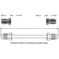 Conduite de frein 1370 mm 10 X 1 cuivre-nickel