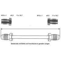 Conduite de frein 2050 mm 10 X 1 cuivre-nickel