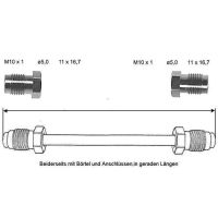 Conduite de frein 2850 mm 10 X 1 cuivre-nickel