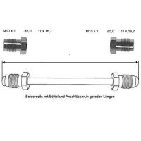 Conduite de frein 4900 mm 10 X 1 cuivre-nickel