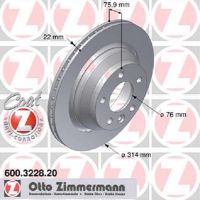 Jeu de disques de frein sport perforés ABE
