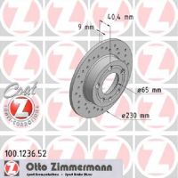 Jeu de disques de frein sport perforés ABE