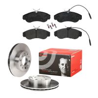 Jeu de disques de frein avec plaquettes de frein à l'avant