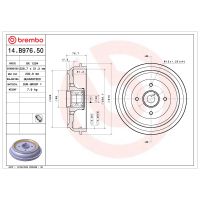 Tambour de frein arrière Brembo