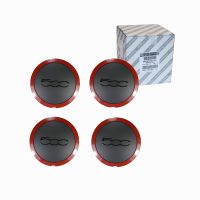 Jeu de 4 enjoliveurs de roue ORIGINAL rouge pour jantes alu