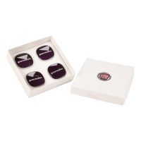 Enjoliveur de roue en logo panda violet mat