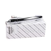 Poignée de porte chrome droite sans trou pour cylindre