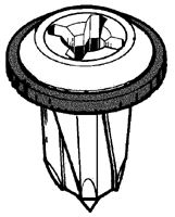 Vis à écrou clip en plastique