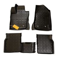 Jeu de 3 tapis de sol en caoutchouc noir avec logo Jeep