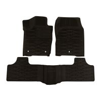 Jeu de tapis de sol en caoutchouc gris ardoise foncé avec logo Jeep