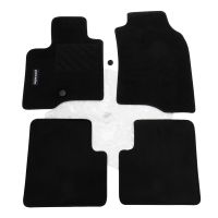 Set de tapis de sol 4 pièces velours noir