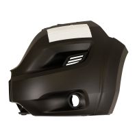 Coin de pare-chocs avant gauche noir avec trou pour antibrouillards