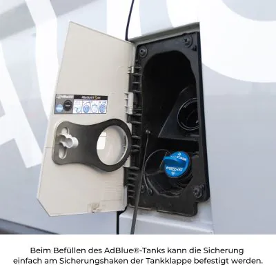 RENOPAX AdBlue Fermeture de sécurité en acier inoxydable pour fourgon (Ducato, Jumper, Boxer) Adblue Tank Couvercle – également pour le modèle 2022